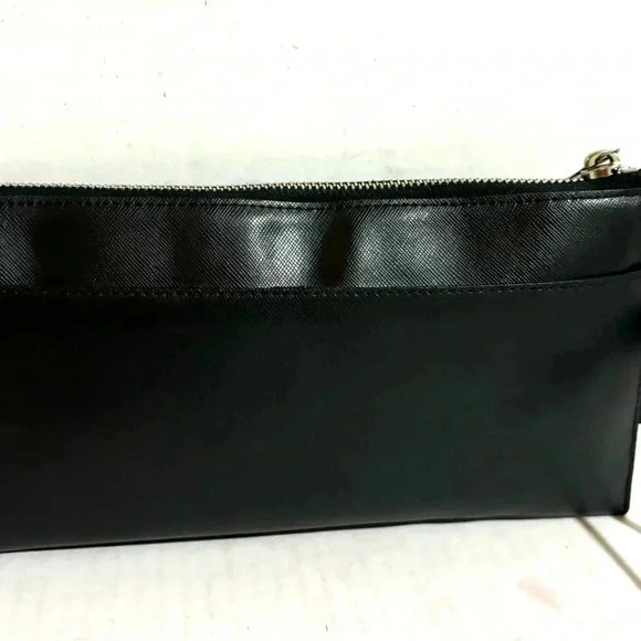 Coach unisex black leather wristlet/ wallet - Picture 3 of 8